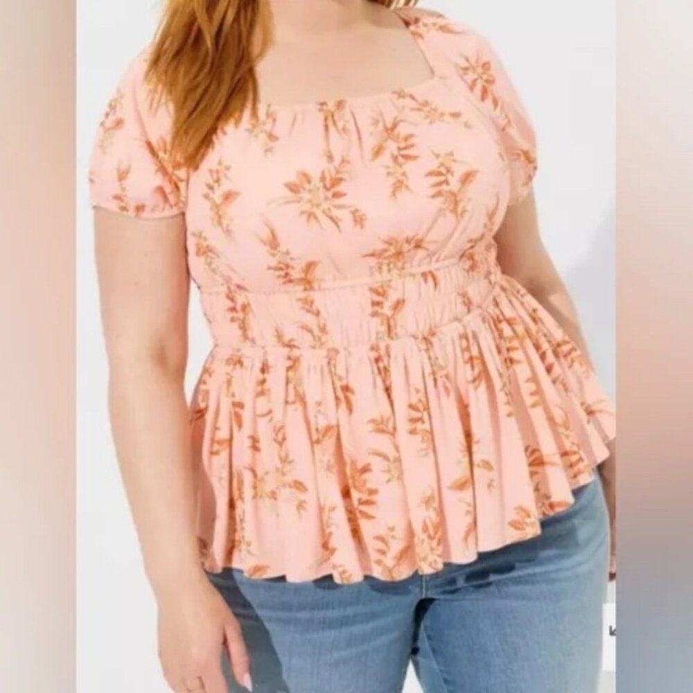 Torrid Washable Crinkle Gauze Cris Cross Back Top Size 2